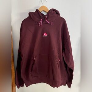 Nike ACG ThermaFit Burgundy Crush Size Large Pullover Hoodie DH3087-652